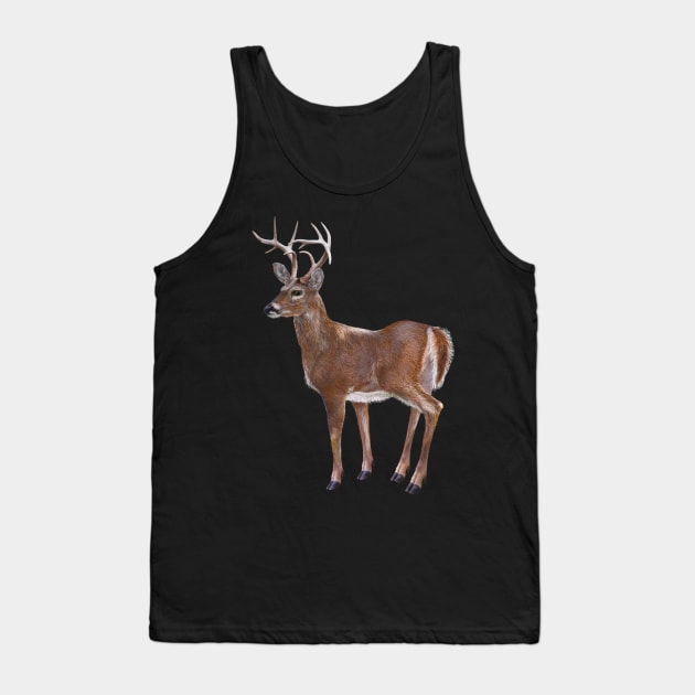 Whitetail Deer Buck Tank Top by Dual Rogue